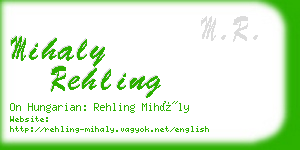 mihaly rehling business card
